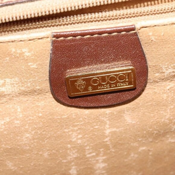 GUCCI GG Canvas Shoulder Bag Brown Gold - Picture 13 of 16